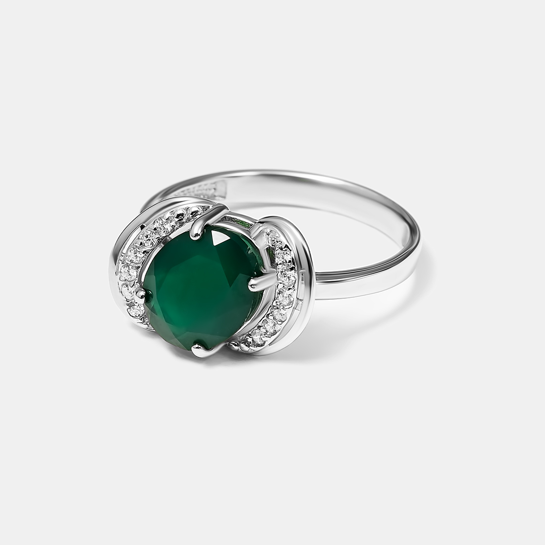 Серебряное кольцо с агатом