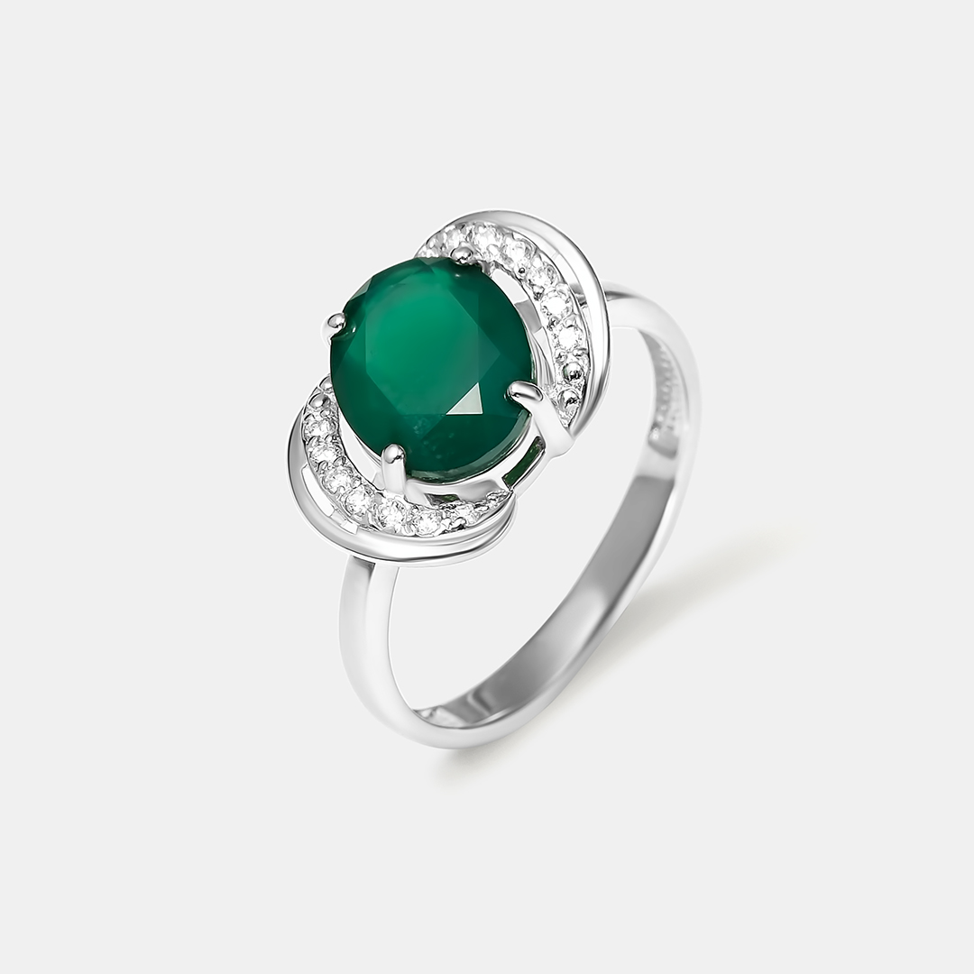 Серебряное кольцо с агатом