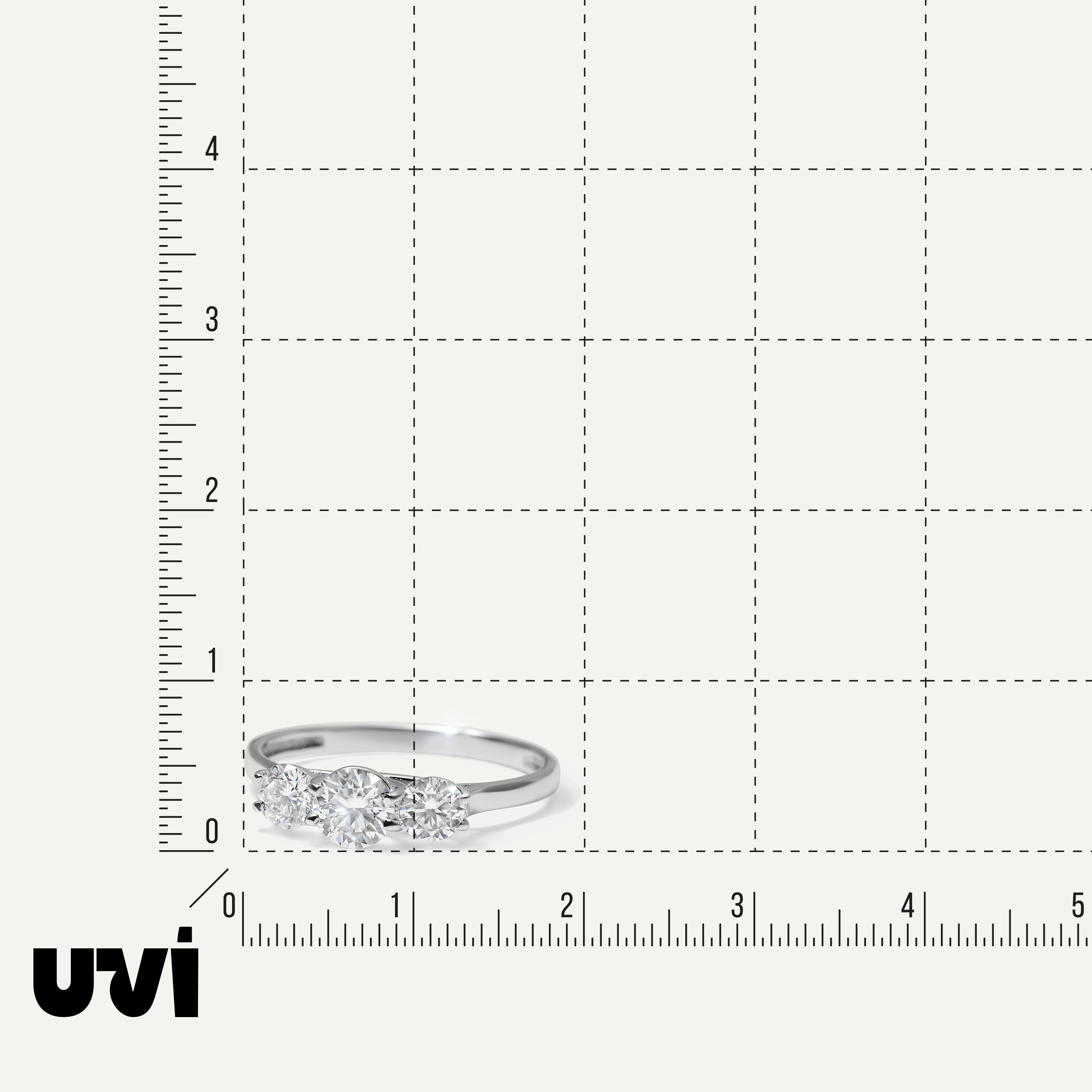 Серебряное кольцо с муассанитами