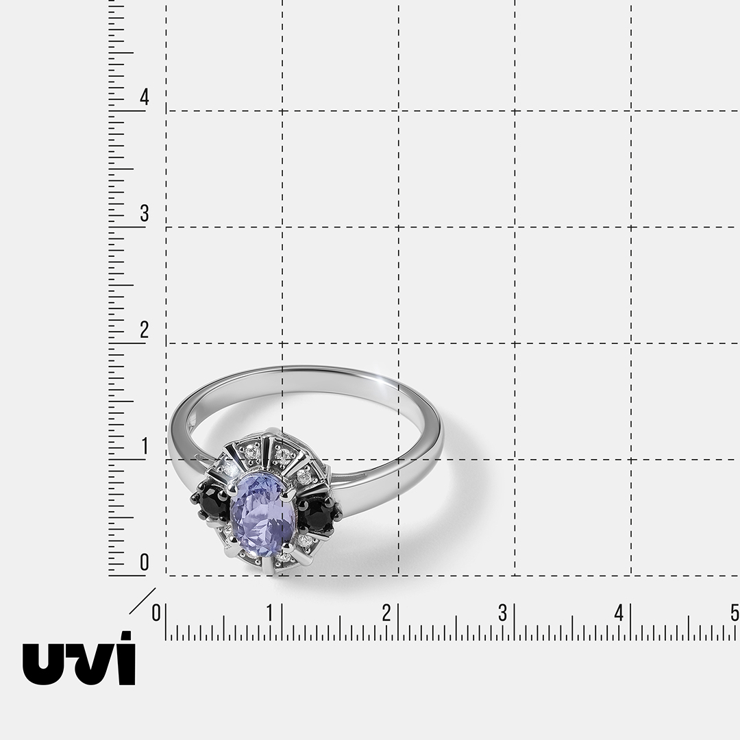 Серебряное кольцо с танзанитом