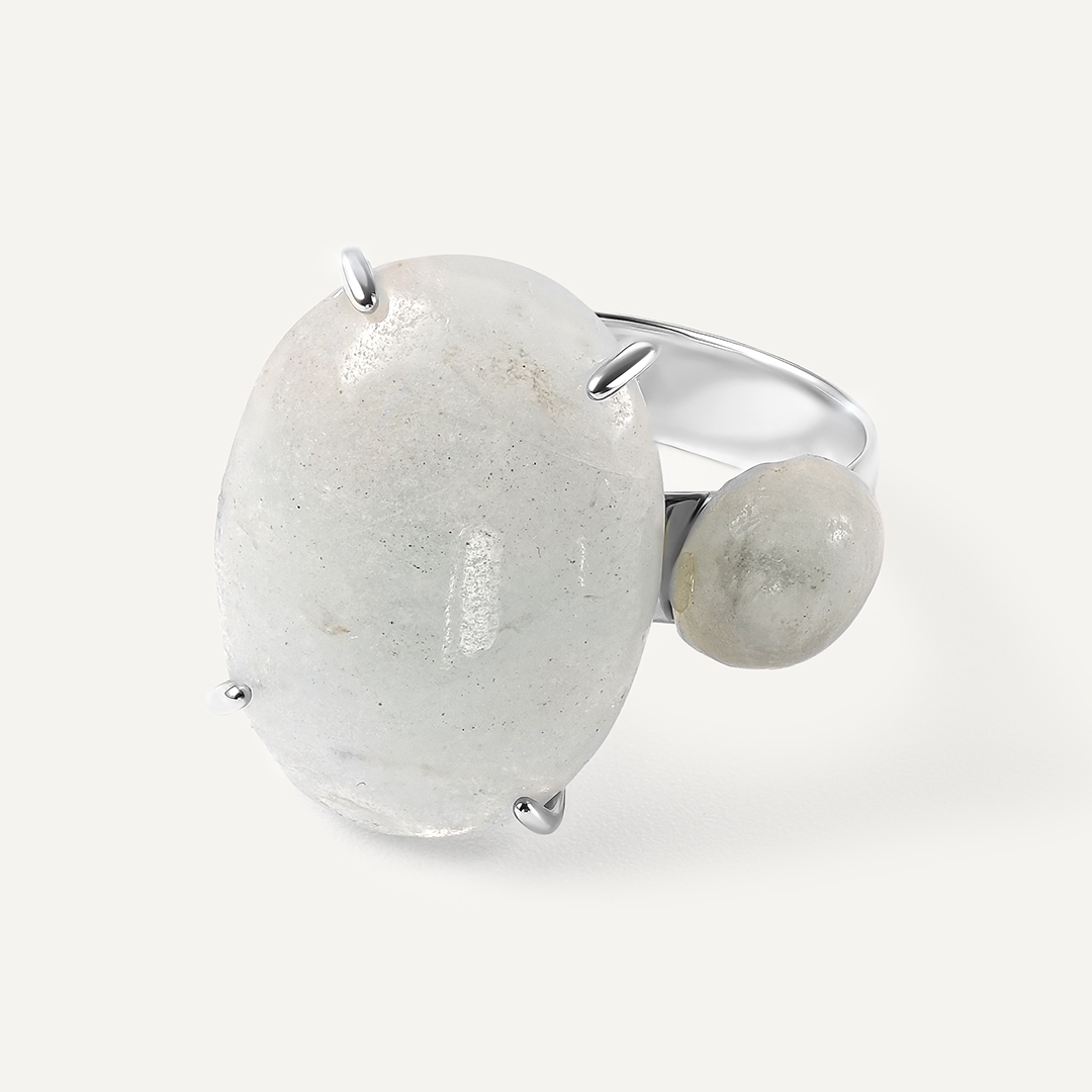 Серебряное кольцо с аквамаринами