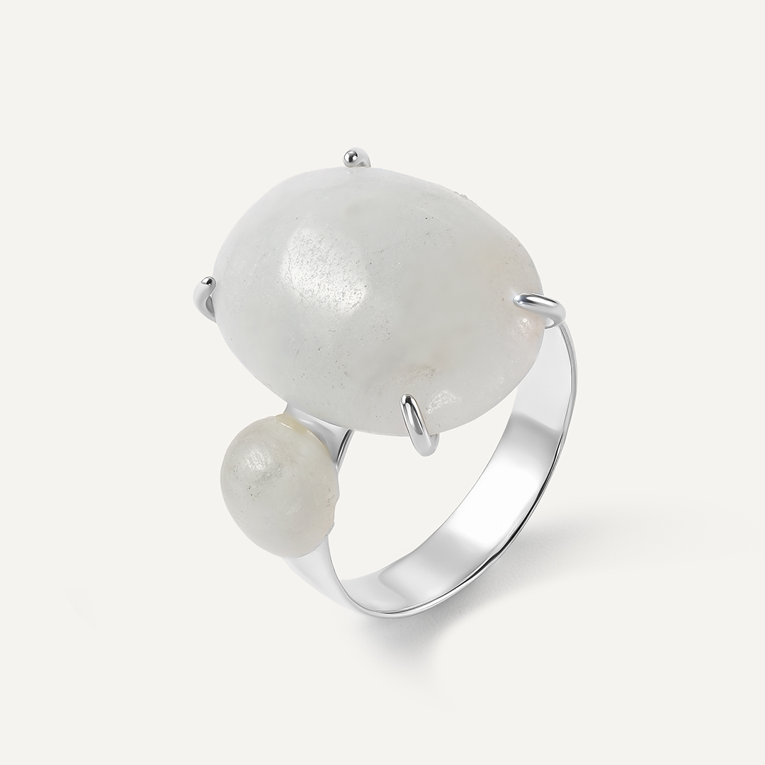 Серебряное кольцо с аквамаринами