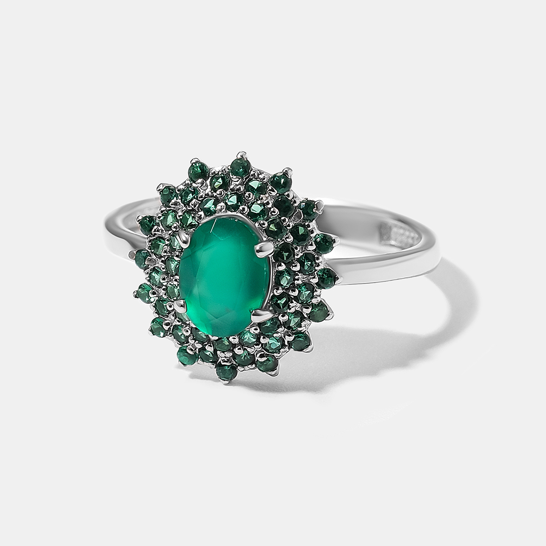 Серебряное кольцо с агатом