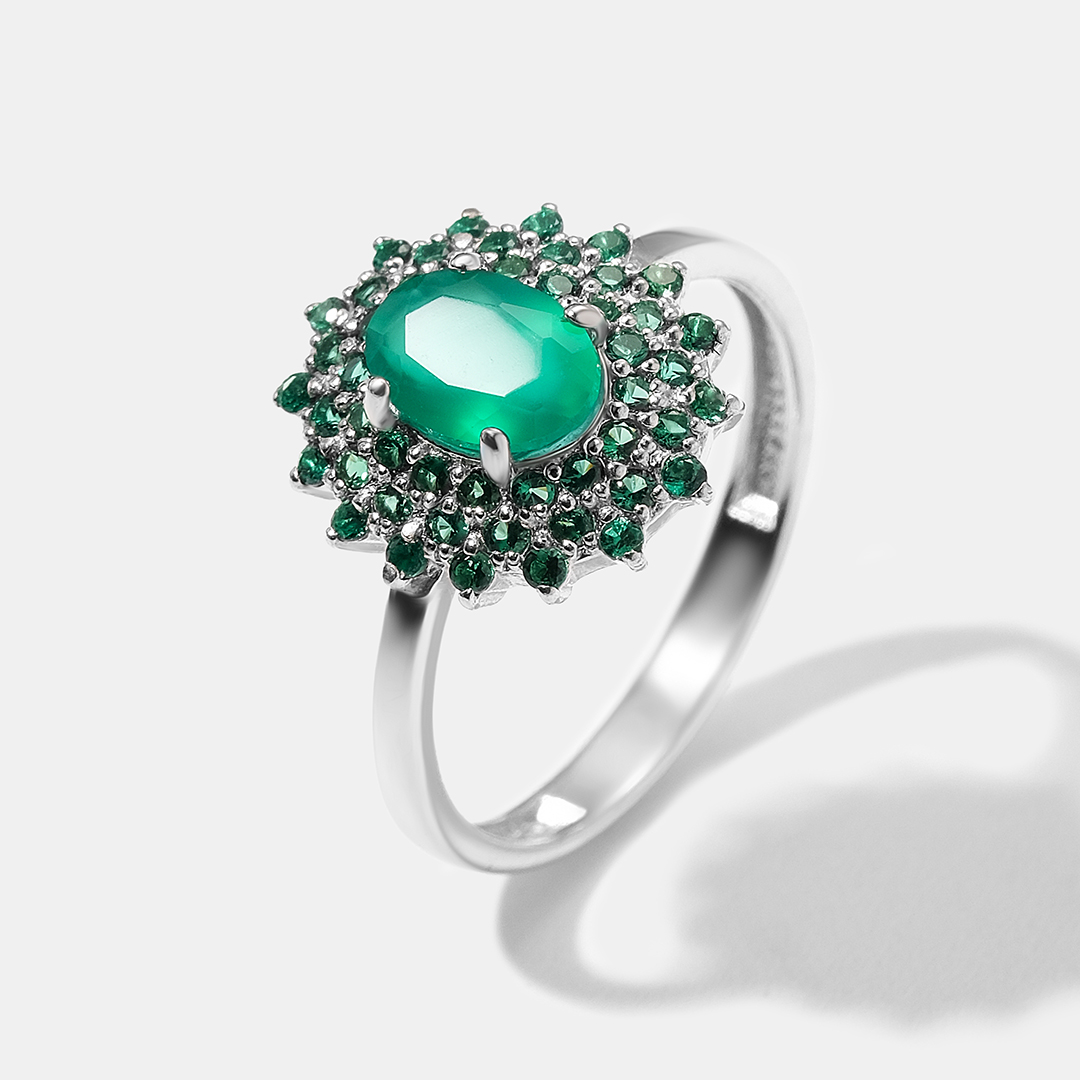 Серебряное кольцо с агатом