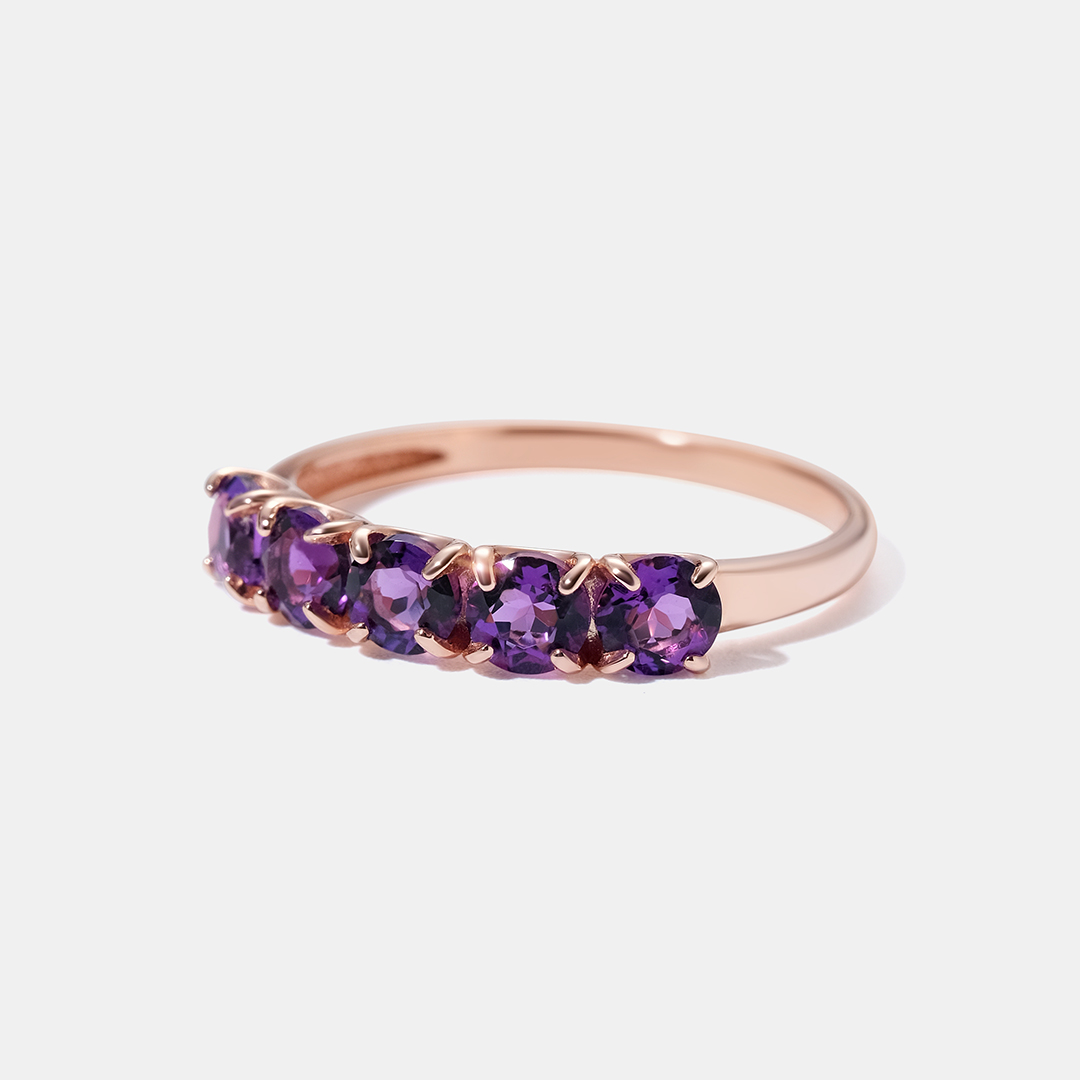 Серебряное кольцо с аметистами