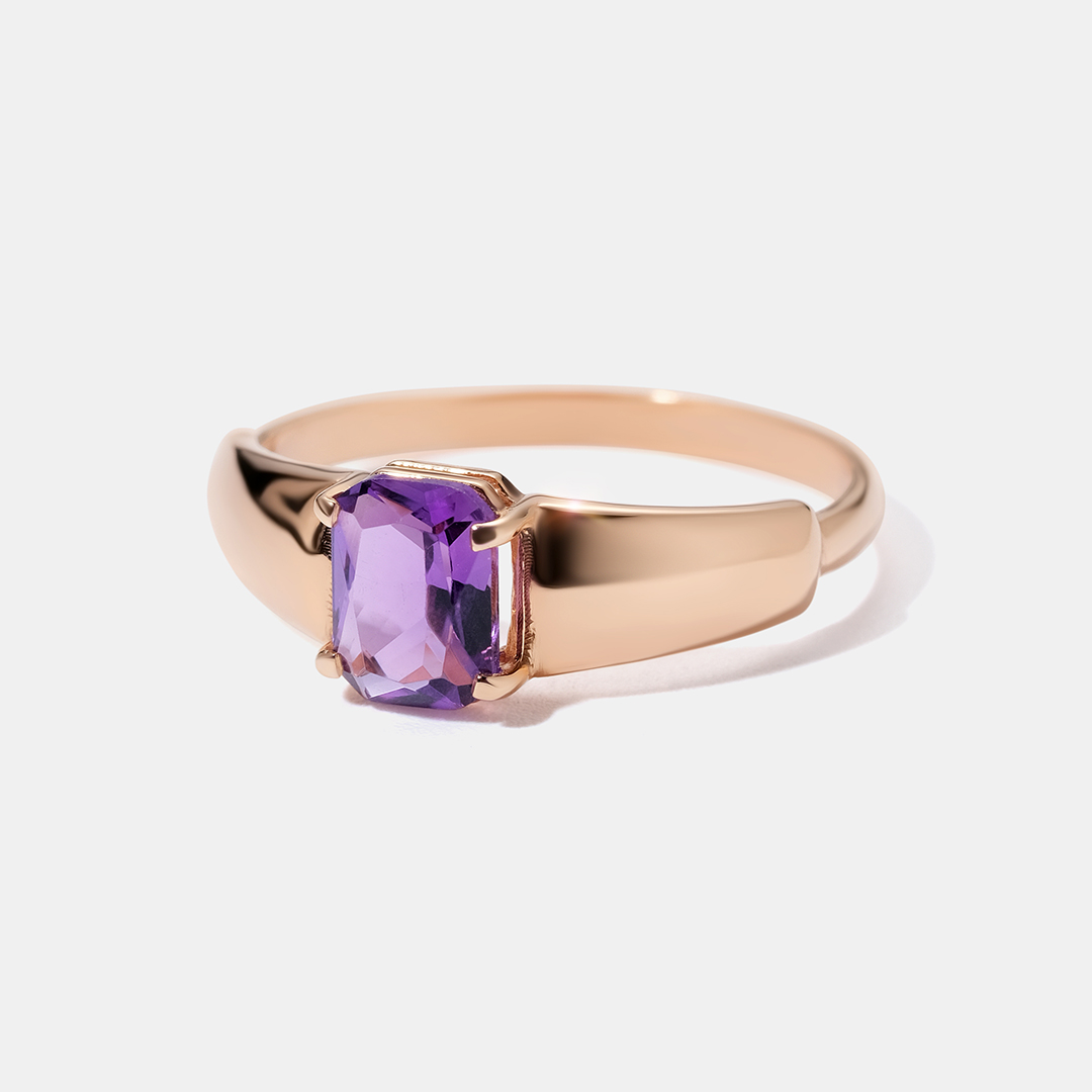 Серебряное кольцо с аметистом