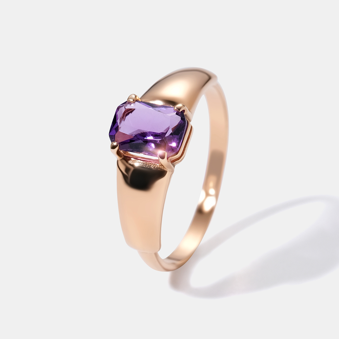 Серебряное кольцо с аметистом