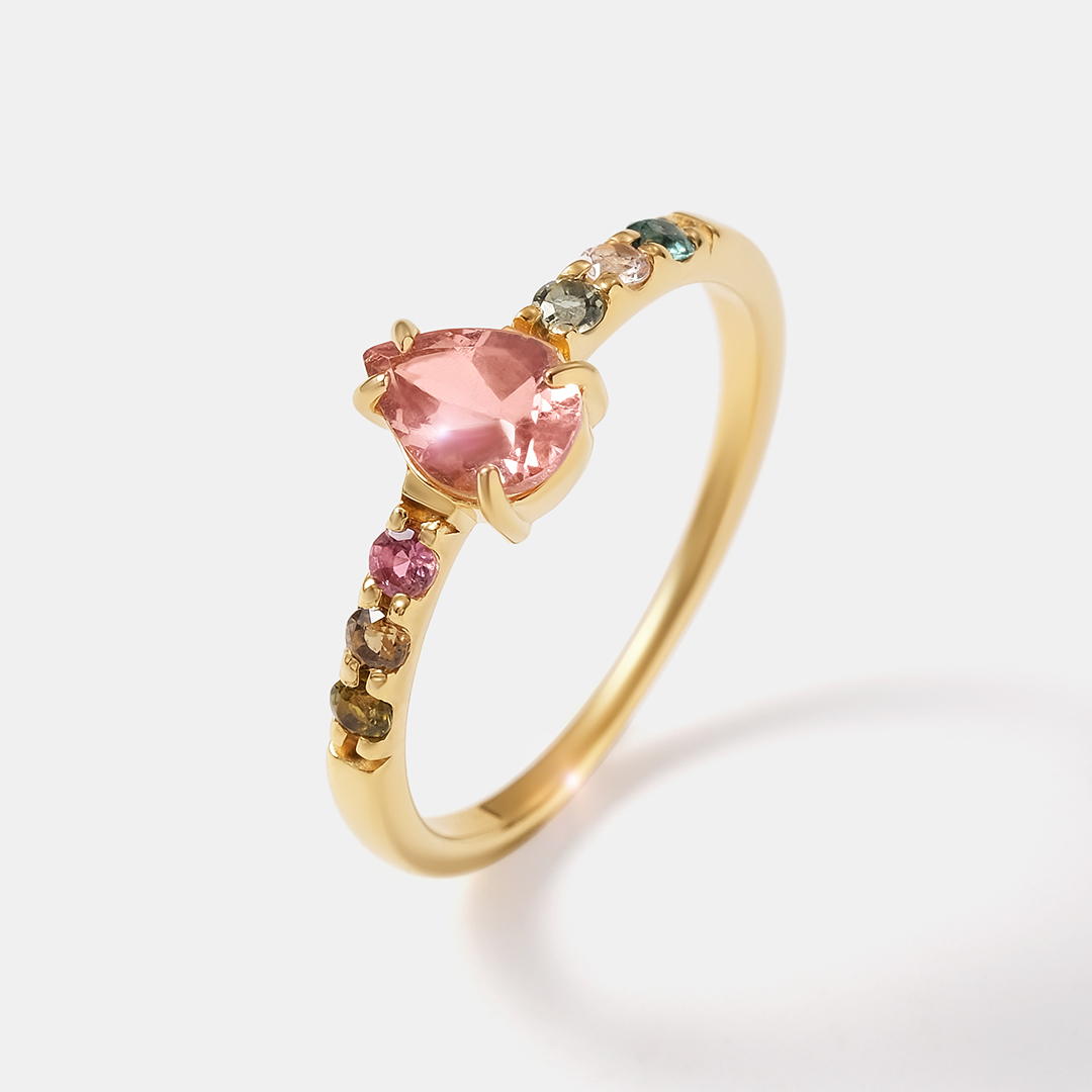 Серебряное кольцо с турмалинами