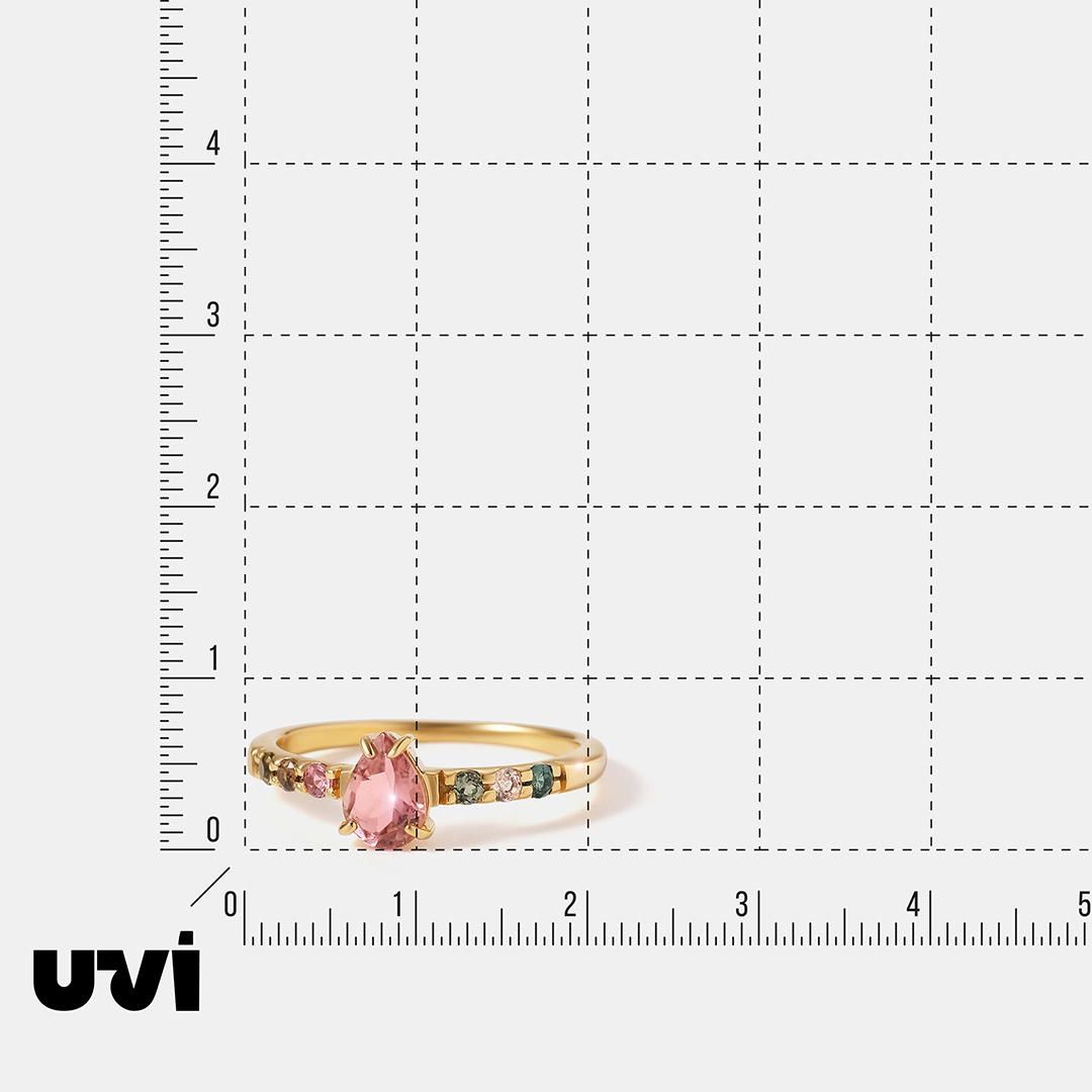 Серебряное кольцо с турмалинами