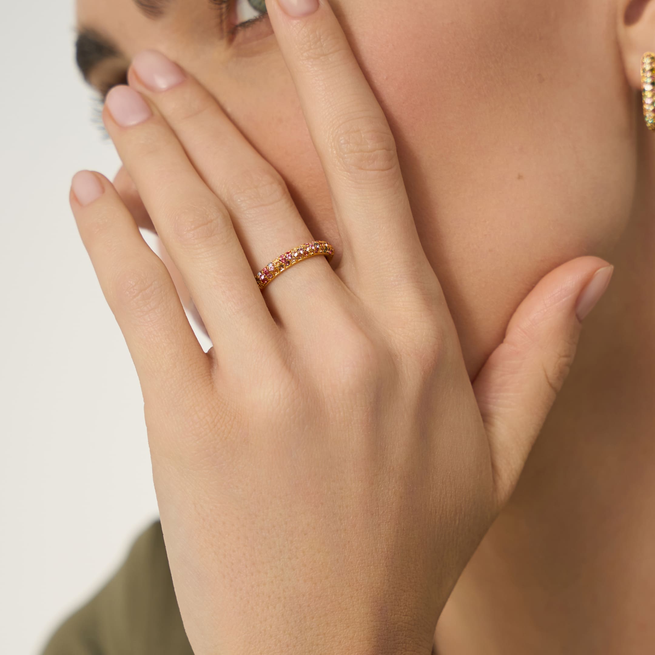 Серебряное кольцо с турмалинами