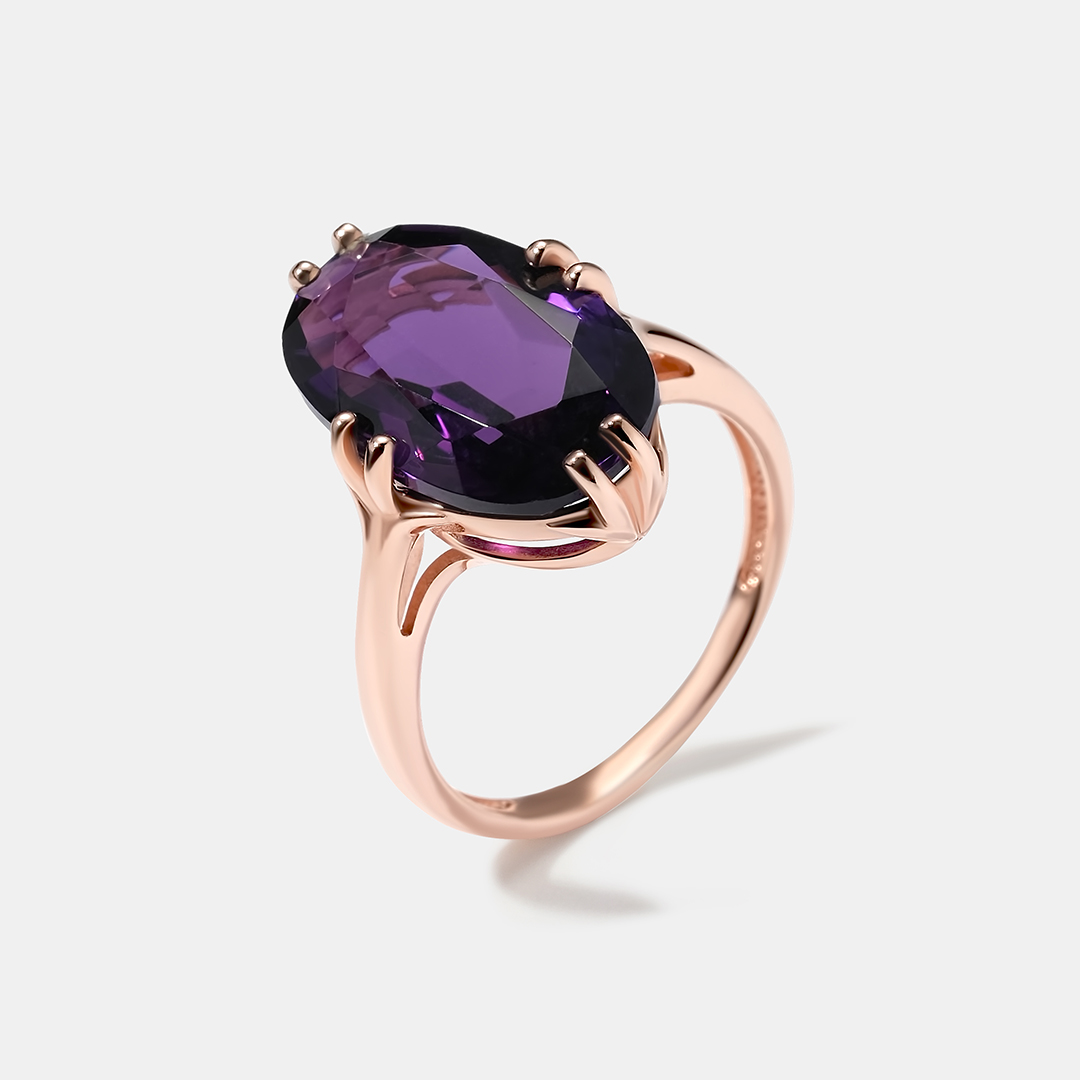 Серебряное кольцо с аметистом