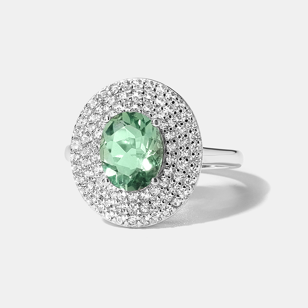 Серебряное кольцо с флюоритом