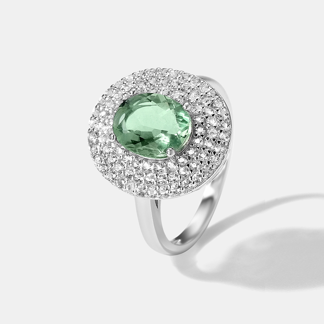 Серебряное кольцо с флюоритом