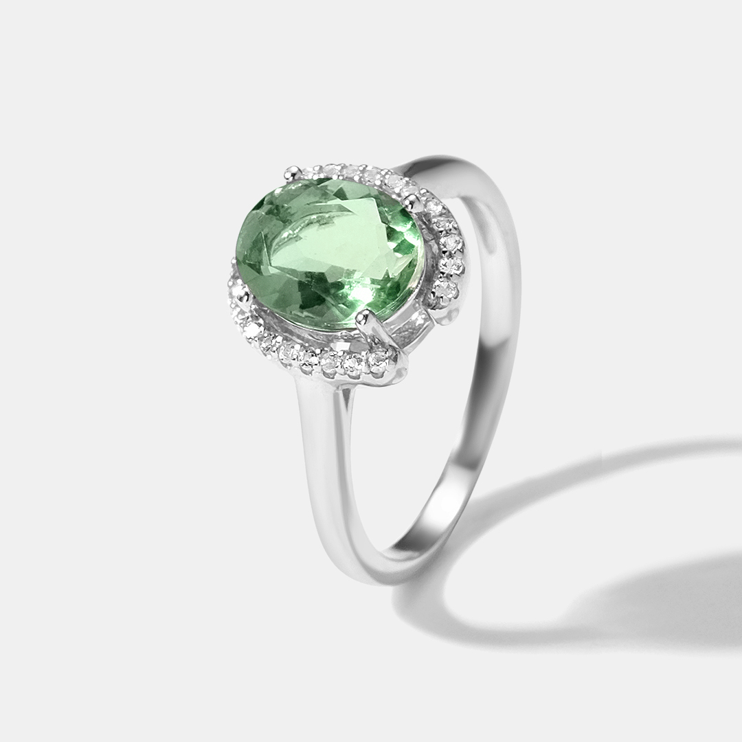 Серебряное кольцо с флюоритом