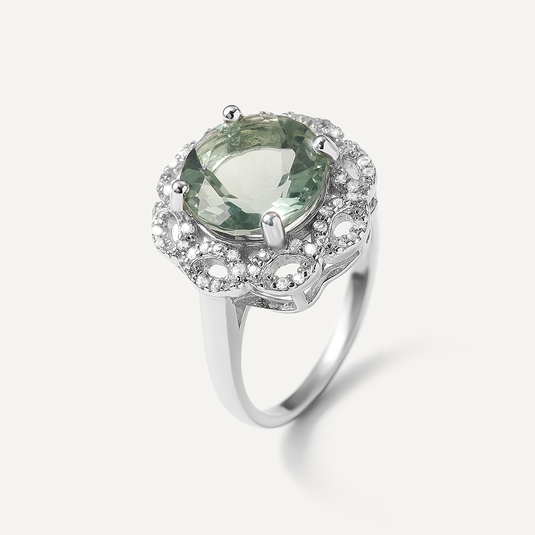 Серебряное кольцо с флюоритом