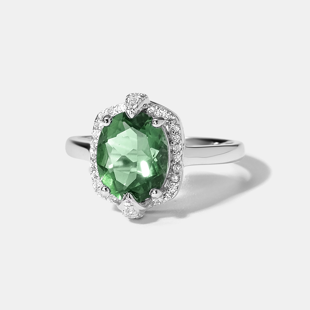 Серебряное кольцо с флюоритом