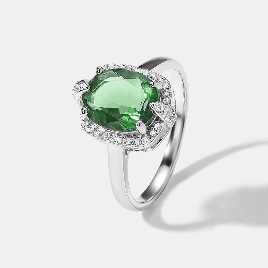 Серебряное кольцо с флюоритом