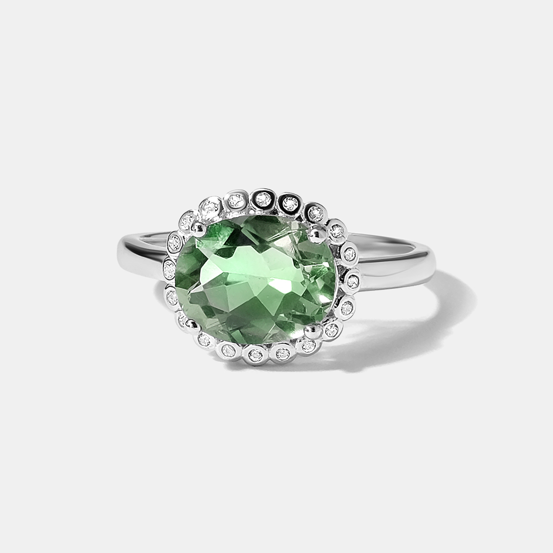 Серебряное кольцо с флюоритом