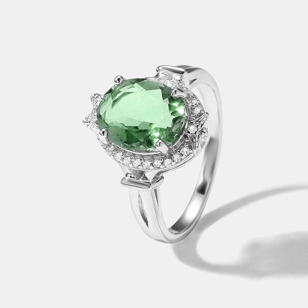 Серебряное кольцо с флюоритом