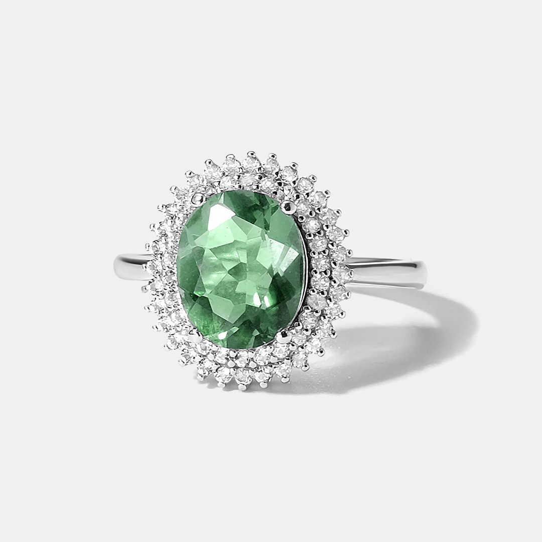 Серебряное кольцо с флюоритом