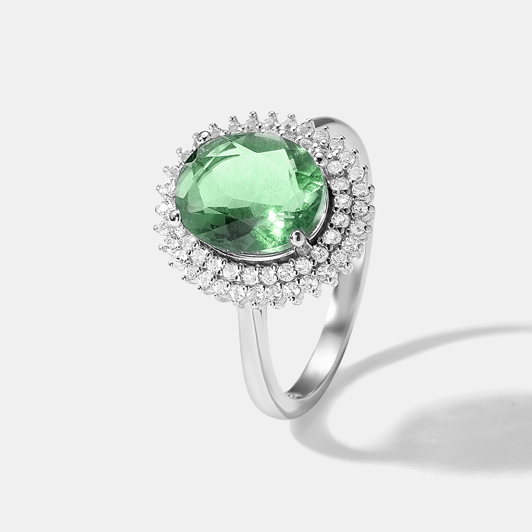Серебряное кольцо с флюоритом