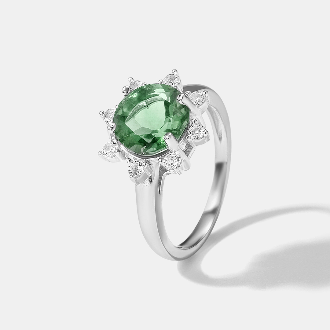 Серебряное кольцо с флюоритом