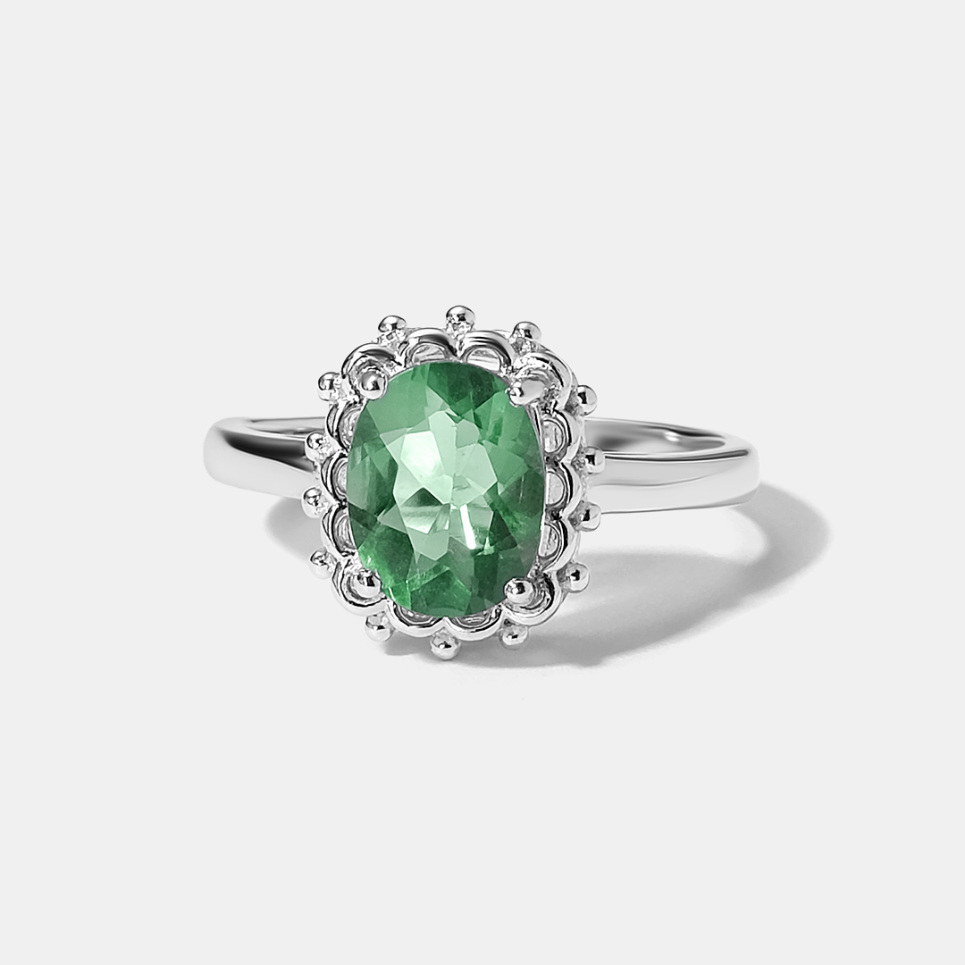 Серебряное кольцо с флюоритом