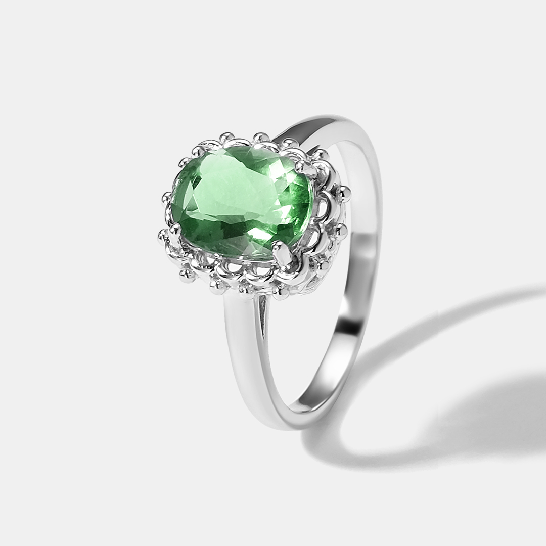 Серебряное кольцо с флюоритом