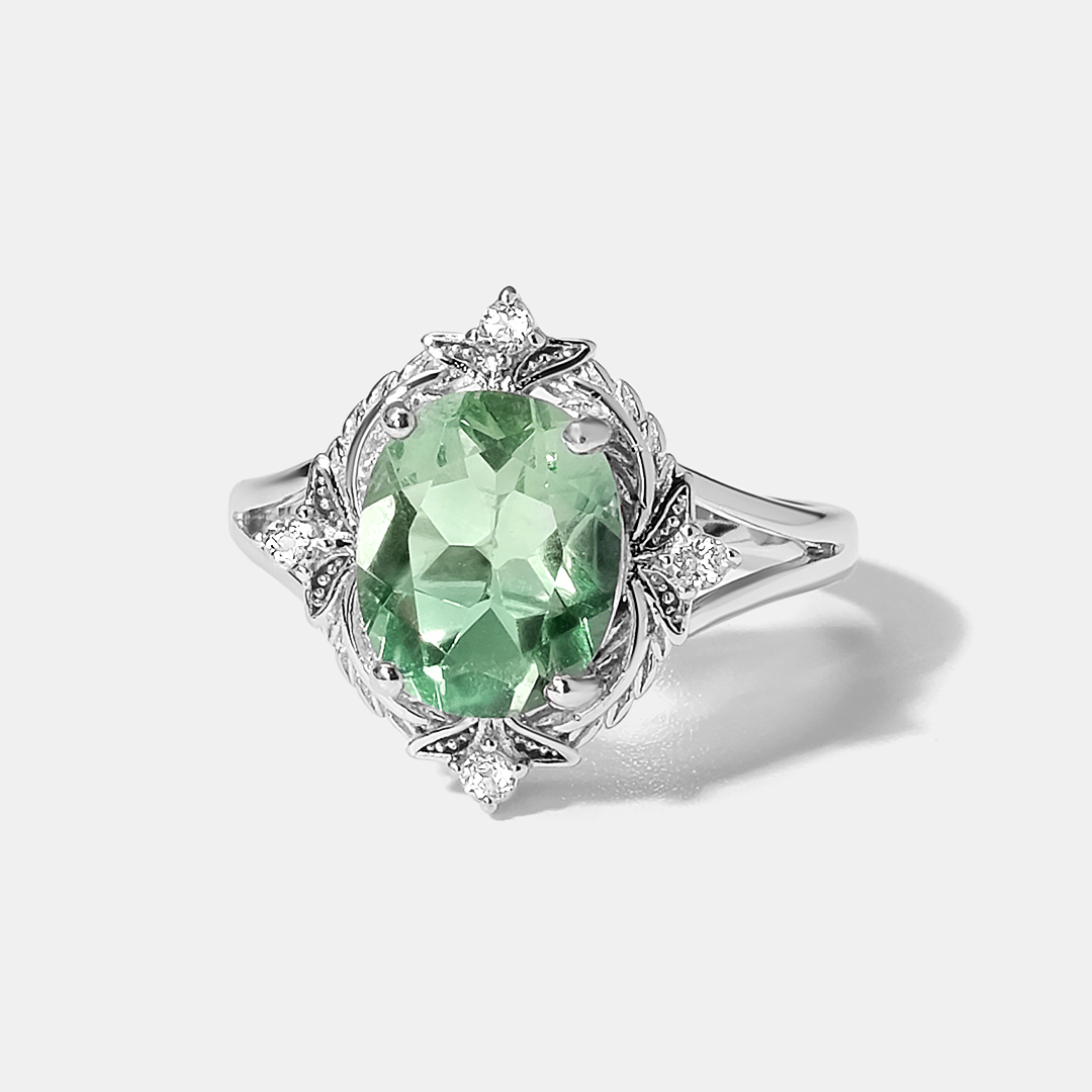 Серебряное кольцо с флюоритом