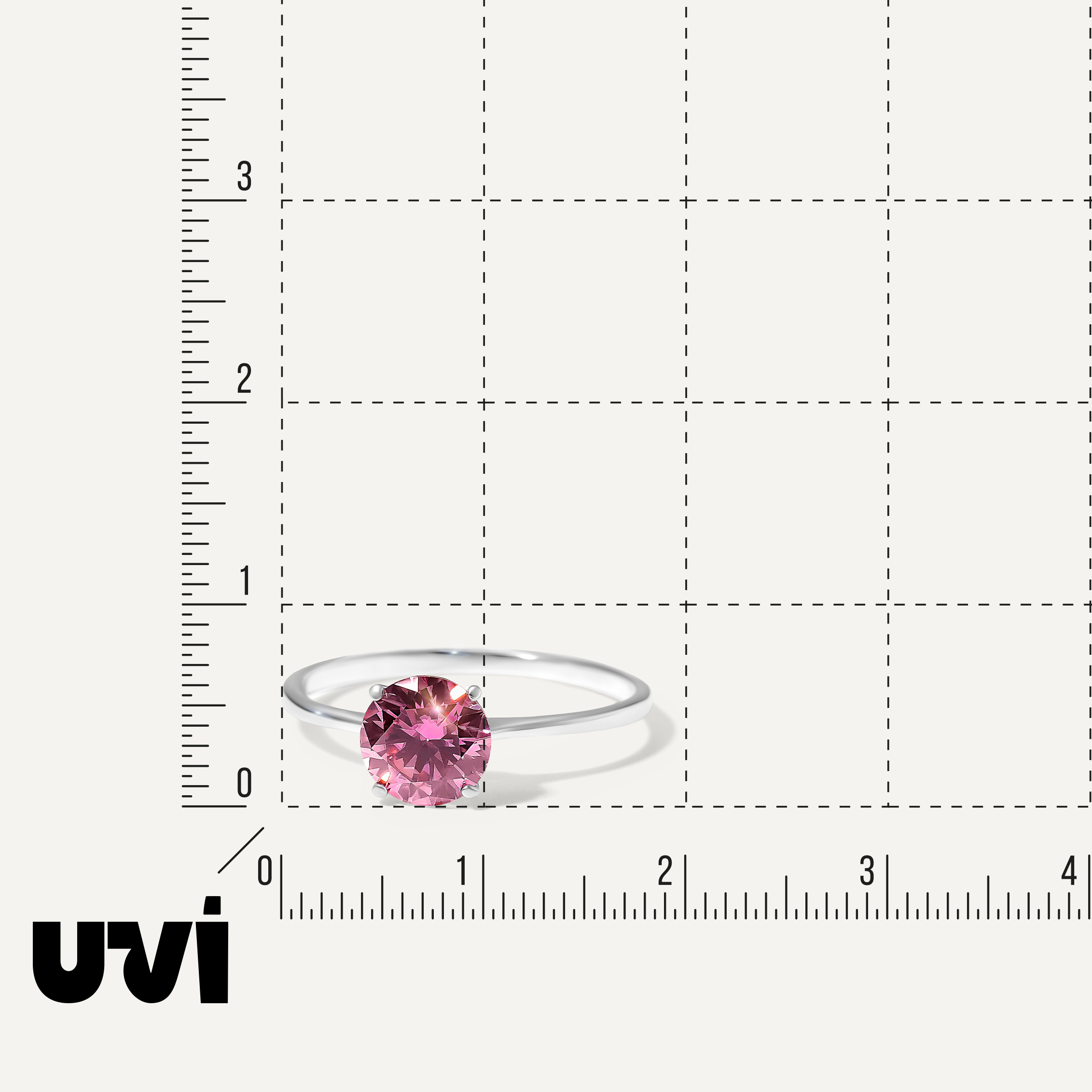 Серебряное кольцо с розовым муассанитом