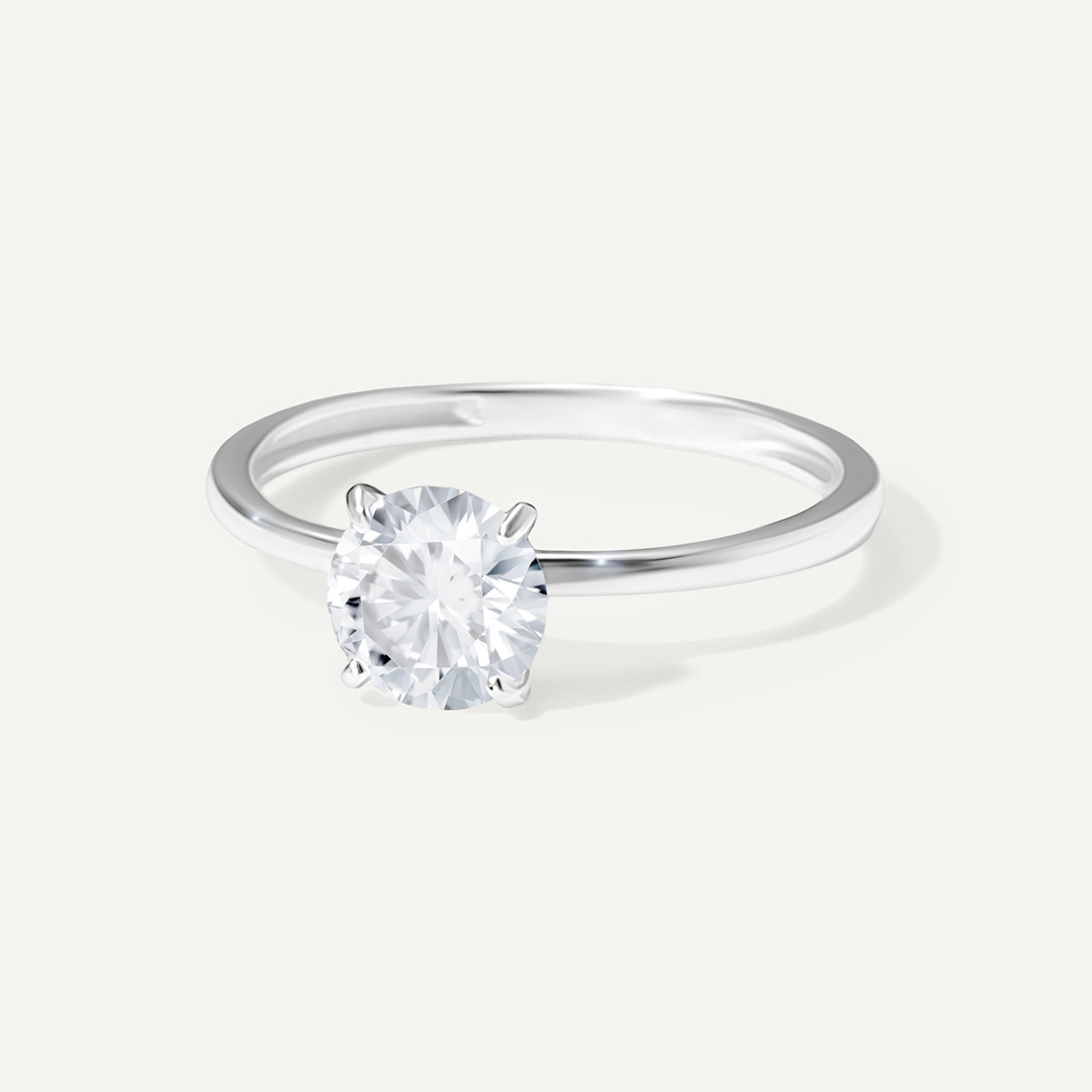 Серебряное кольцо с муассанитом