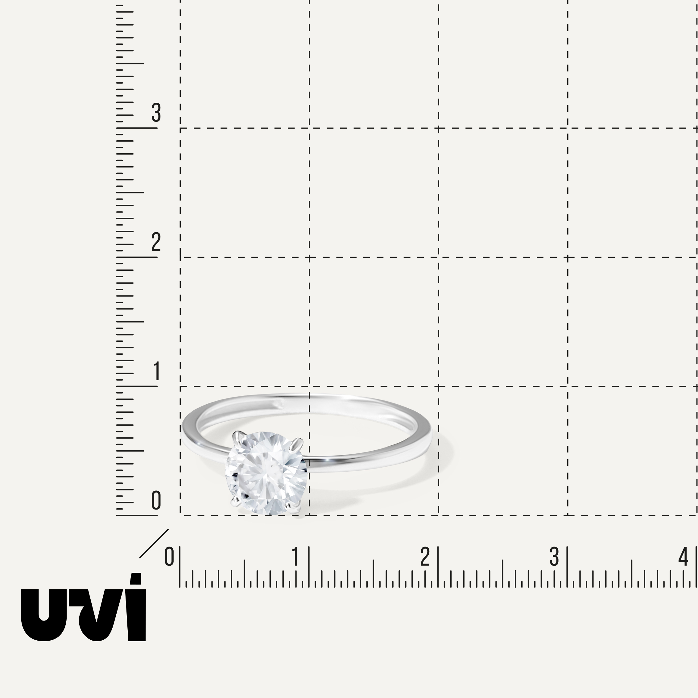 Серебряное кольцо с муассанитом