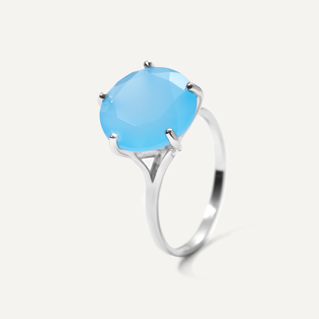 Серебряное кольцо с халцедоном