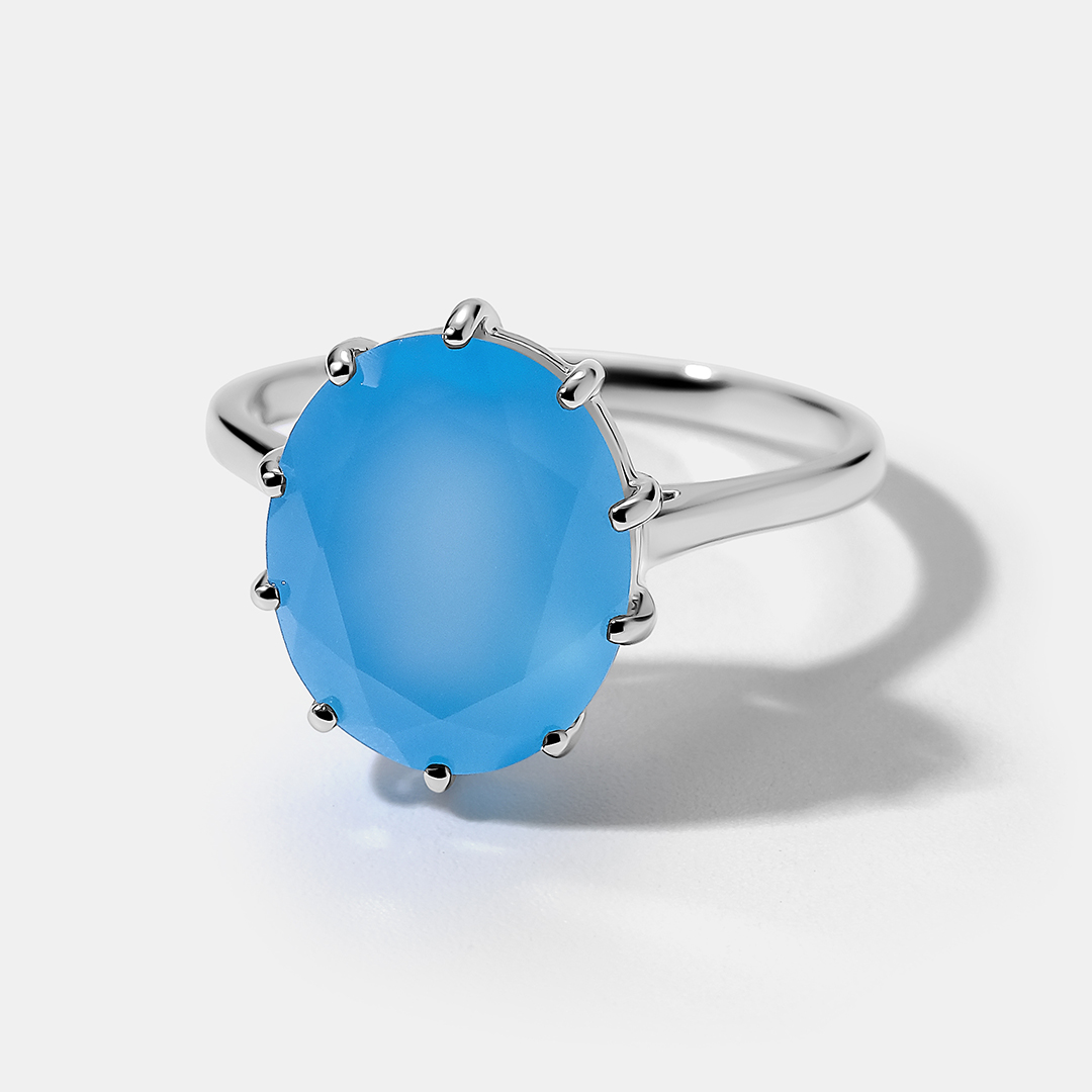 Серебряное кольцо с халцедоном