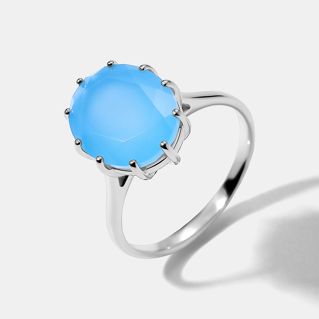 Серебряное кольцо с халцедоном