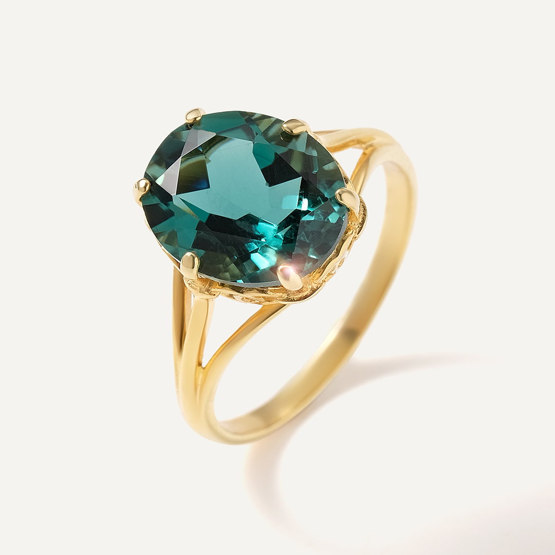 Серебряное кольцо с празиолитом