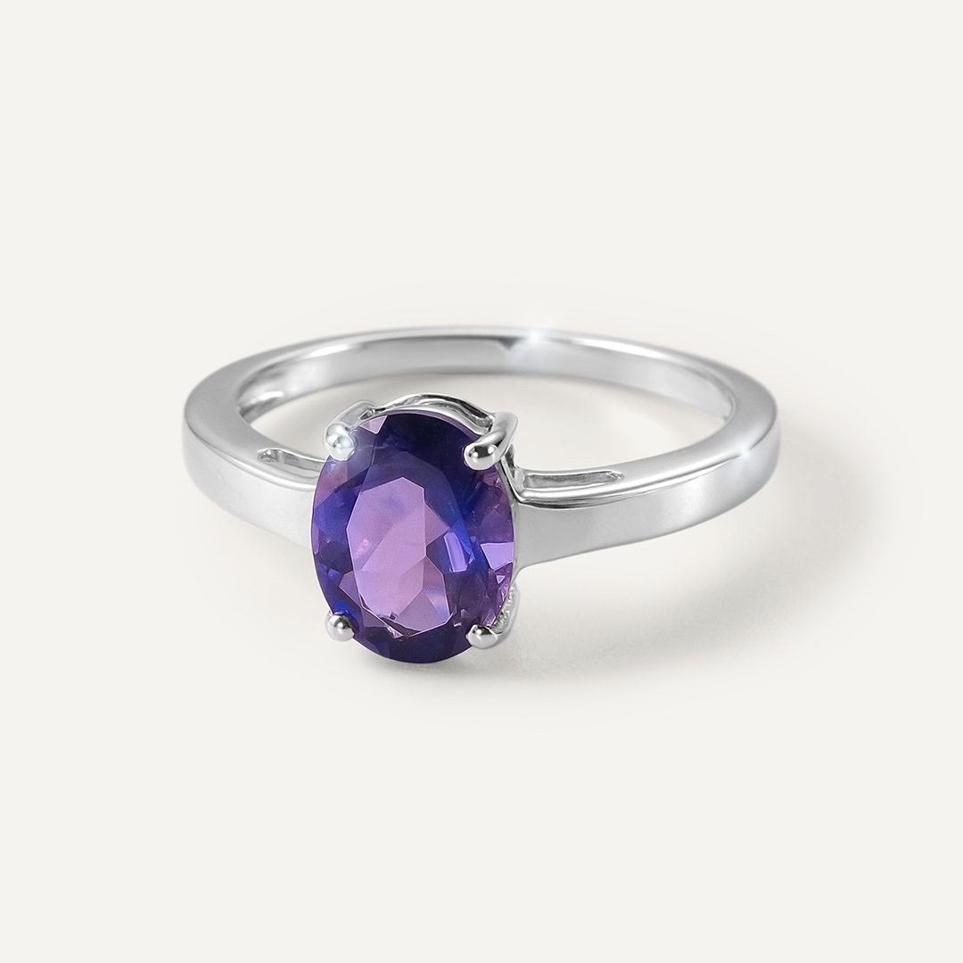 Серебряное кольцо с иолитом