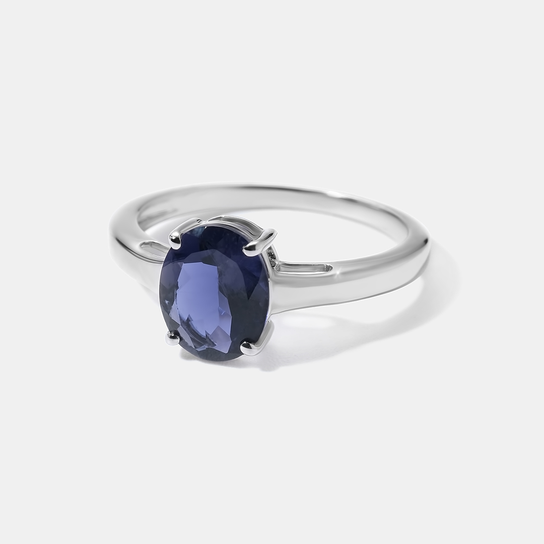 Серебряное кольцо с иолитом