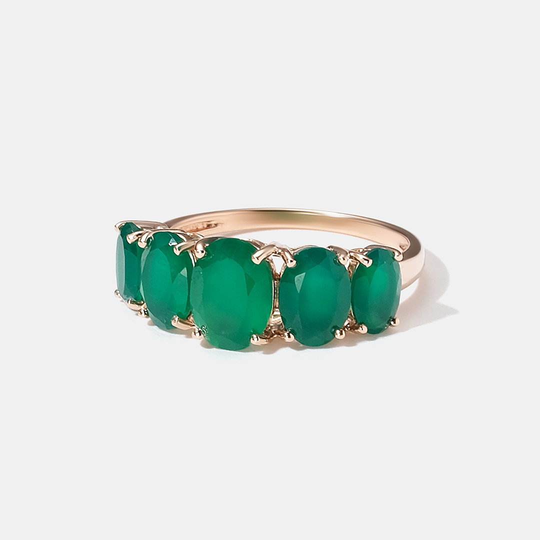 Серебряное кольцо с агатами