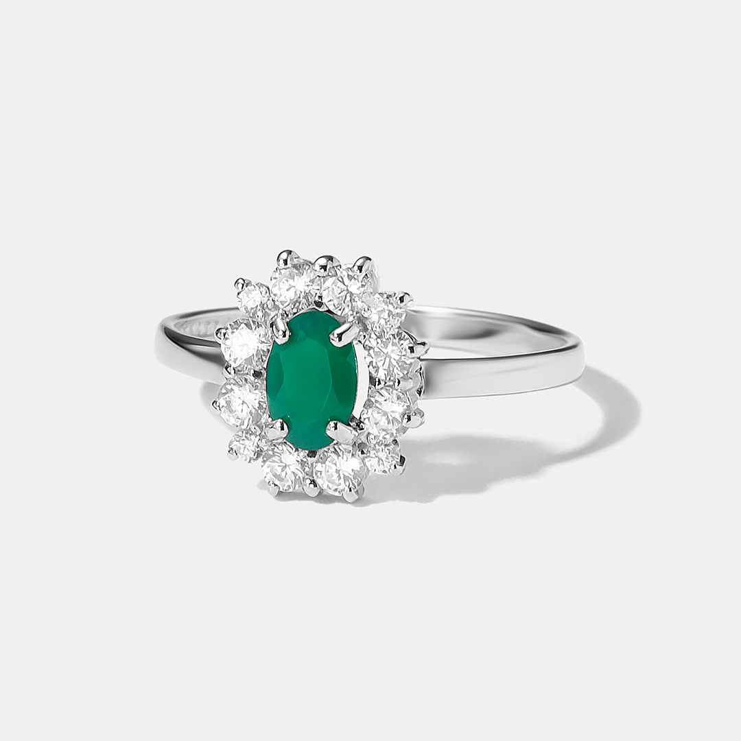 Серебряное кольцо с агатом