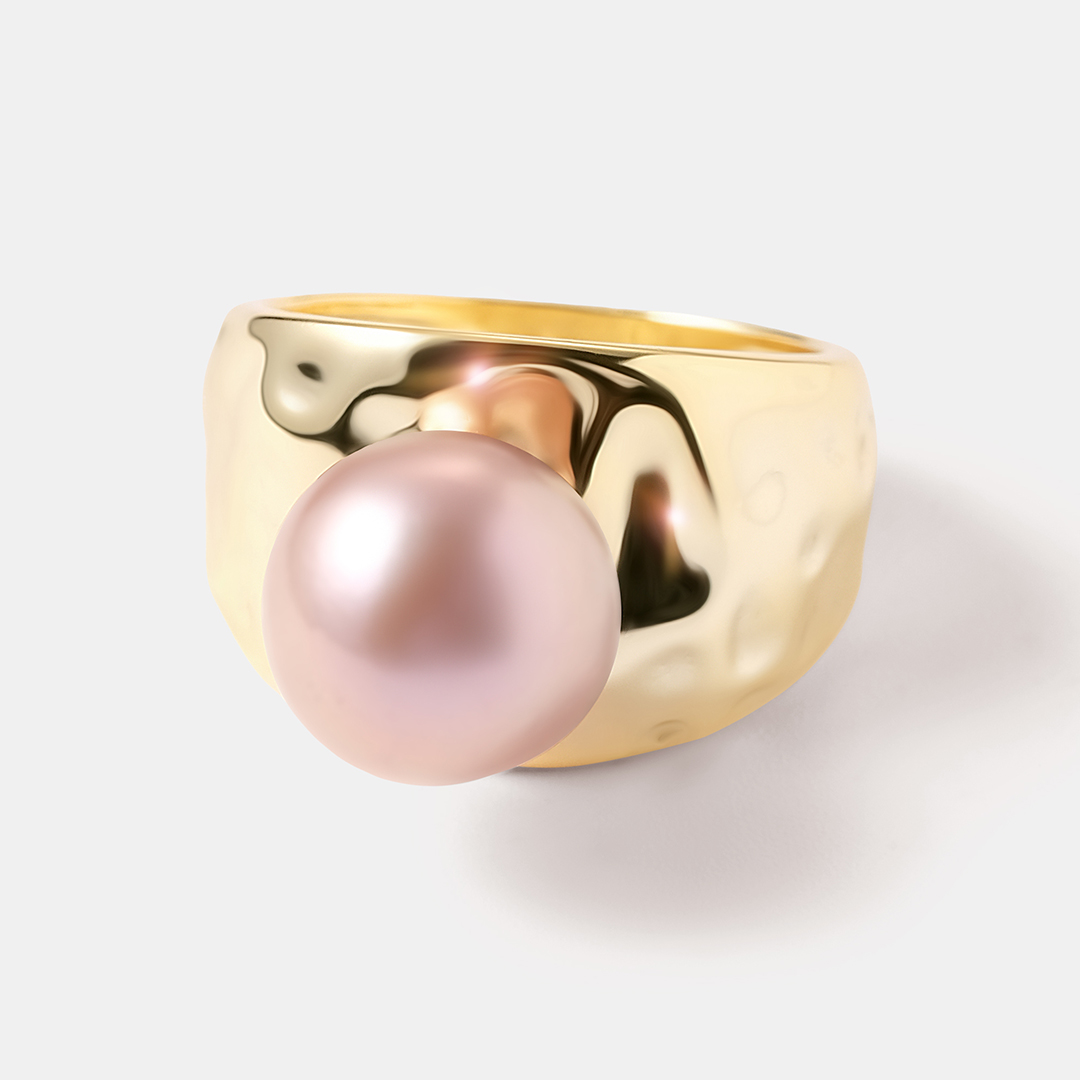 Серебряное кольцо с жемчугом Эдисон