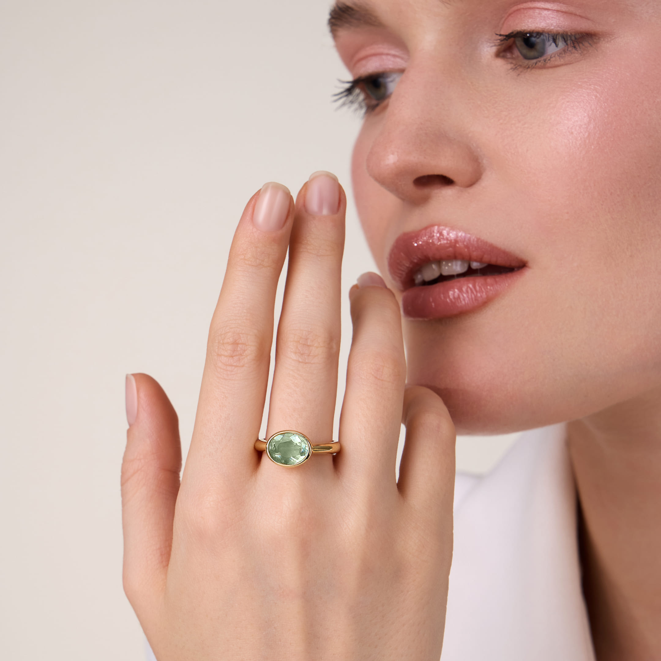 Серебряное кольцо с флюоритом