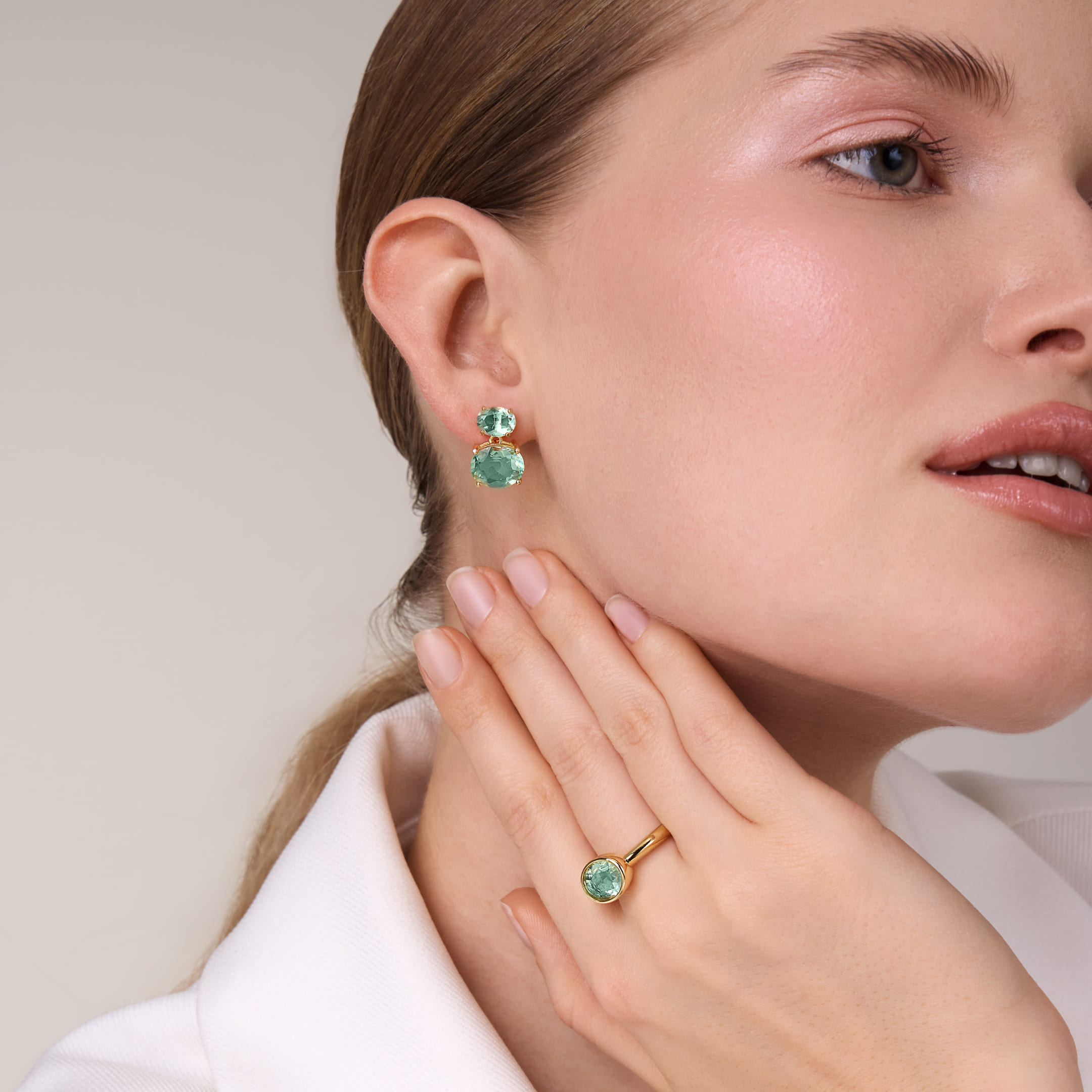 Серебряное кольцо с флюоритом