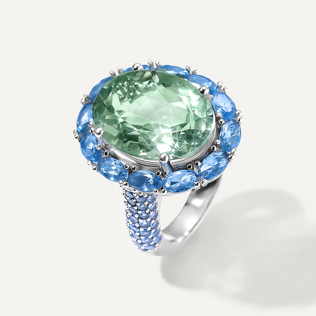 Серебряное кольцо с флюоритом