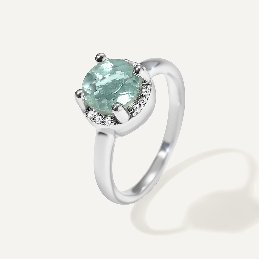 Серебряное кольцо с флюоритом