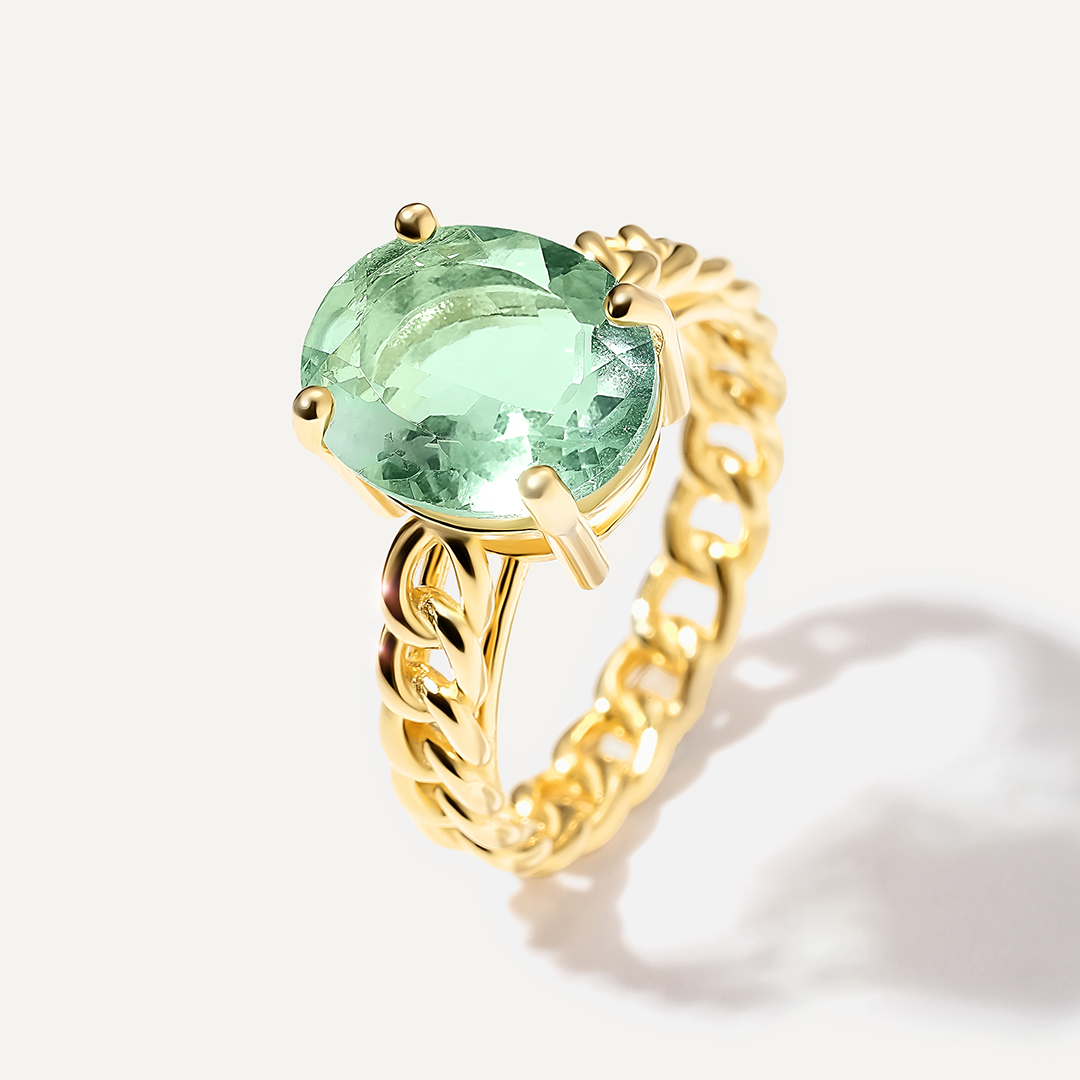 Серебряное кольцо с флюоритом