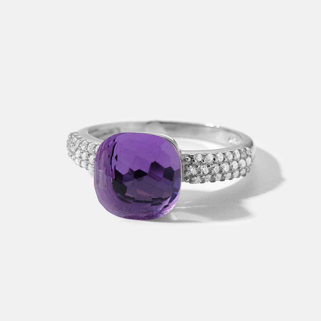 Серебряное кольцо с аметистом