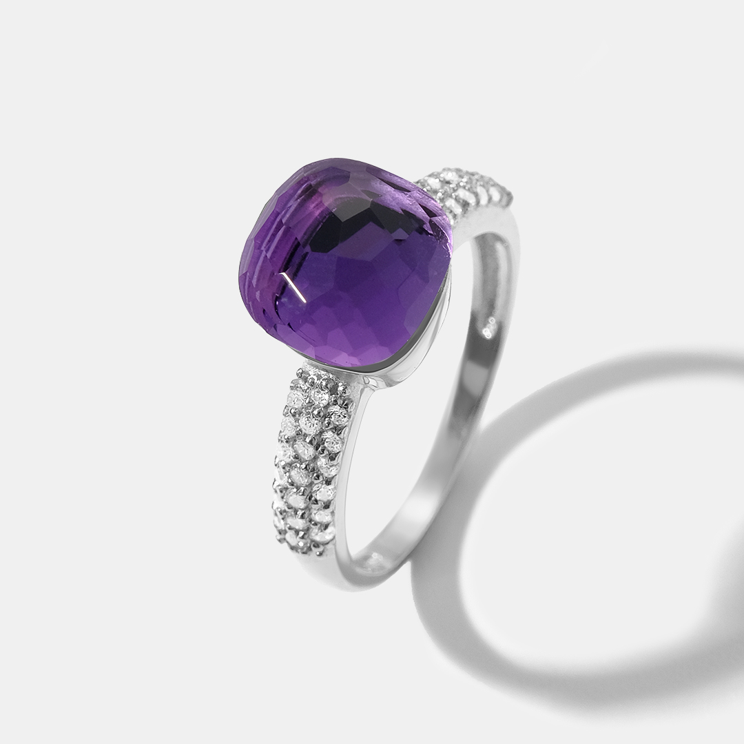 Серебряное кольцо с аметистом