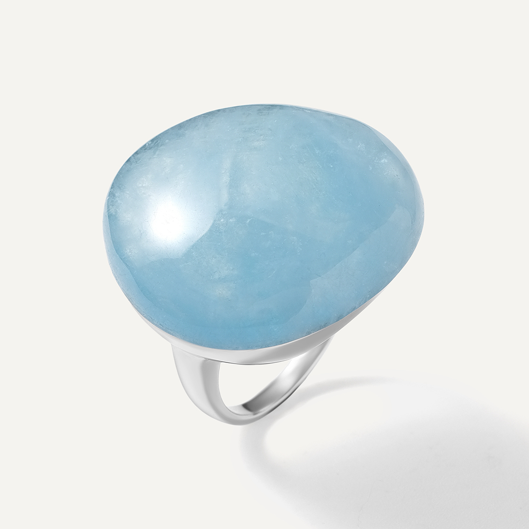 Серебряное кольцо с аквамарином