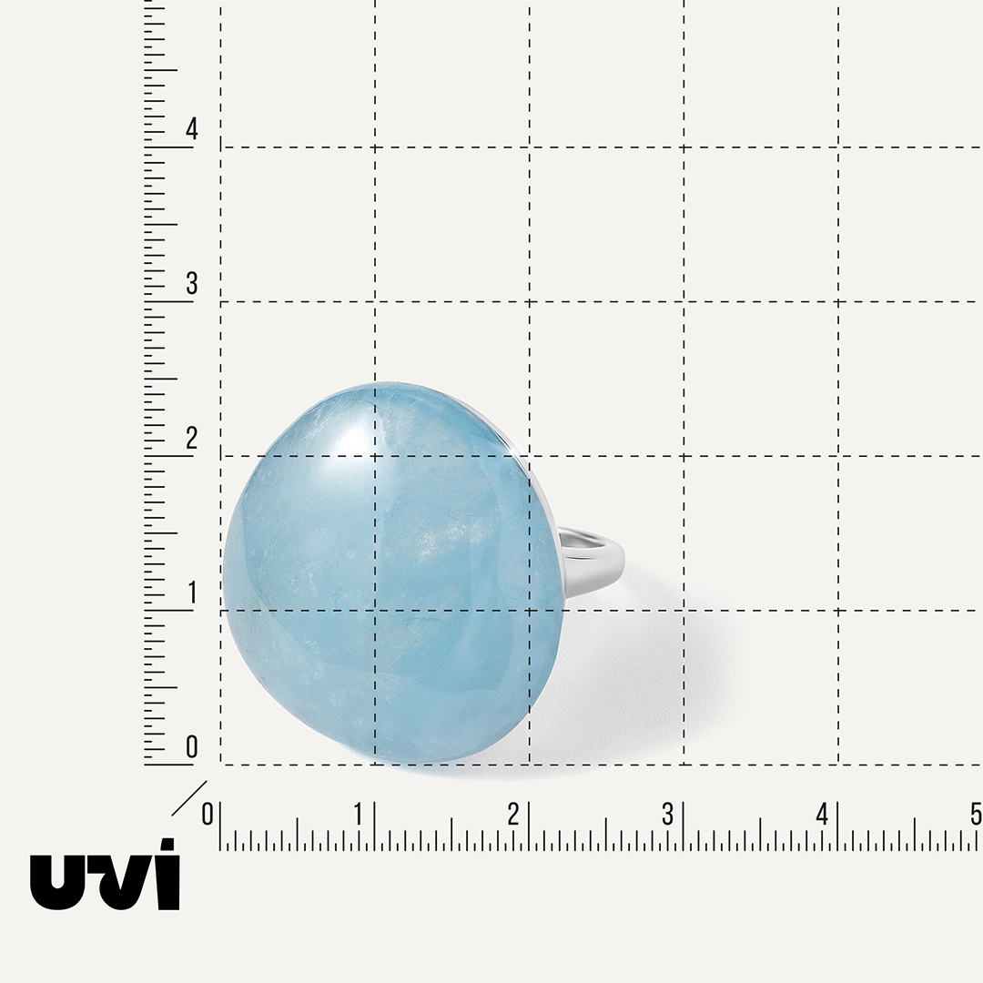 Серебряное кольцо с аквамарином